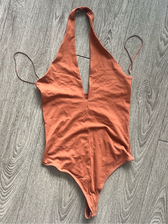 Abercrombie & Fitch Tops - Abercrombie & Fitch Rust Orange/Red Halter Bodysuit